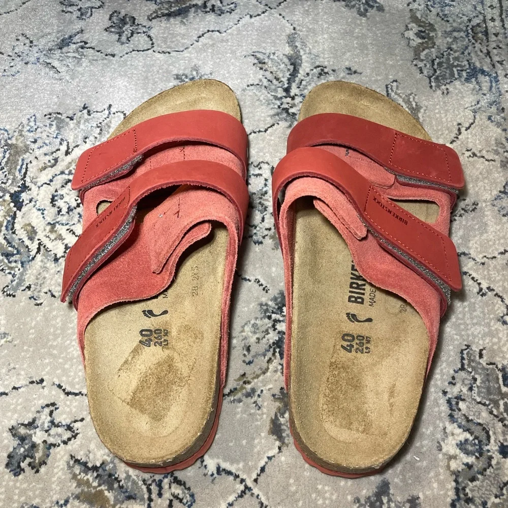 Birkenstock Uji Nubuck-Suede Leather in Sienna Red
